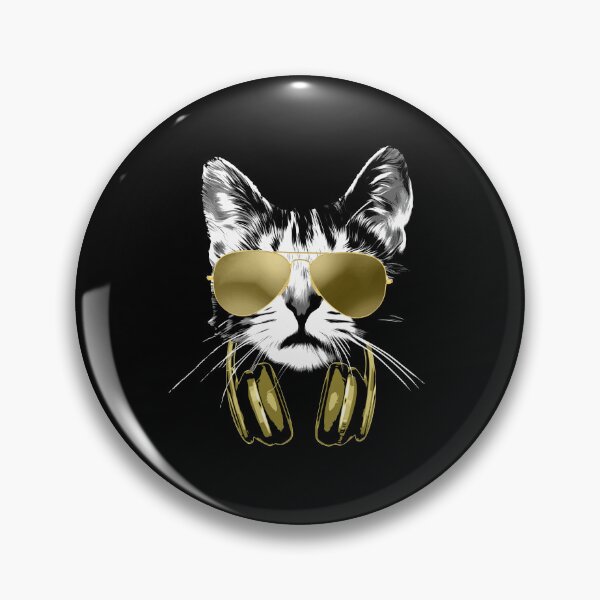 Item preview, Cool Cat Sunglasses Headphones Music Lover designed and sold by marke770.