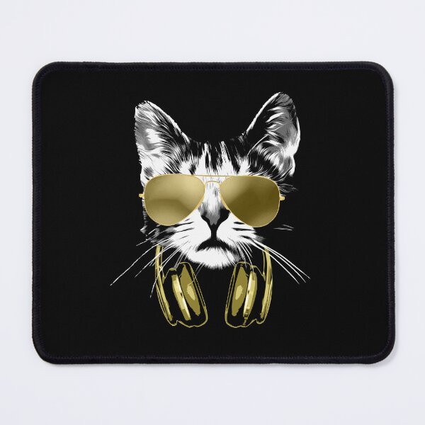 Item preview, Cool Cat Sunglasses Headphones Music Lover designed and sold by marke770.