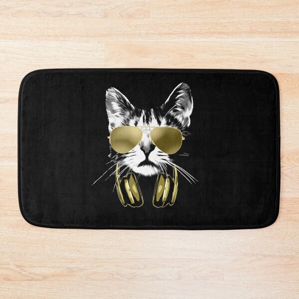 Item preview, Cool Cat Sunglasses Headphones Music Lover designed and sold by marke770.