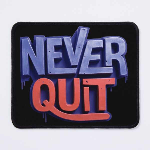 Item preview, Realistic 3D Concrete And Painted Metal Never Quit Text Effect With Radial Background designed and sold by ARTCREATESHOP.