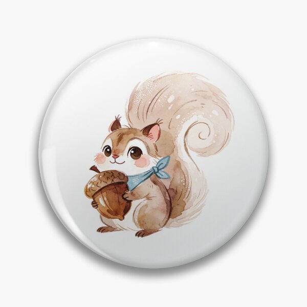 Item preview, Autumn Squirrel with Acorn | Cute Cottagecore Forest Animal designed and sold by AillustriaAK.