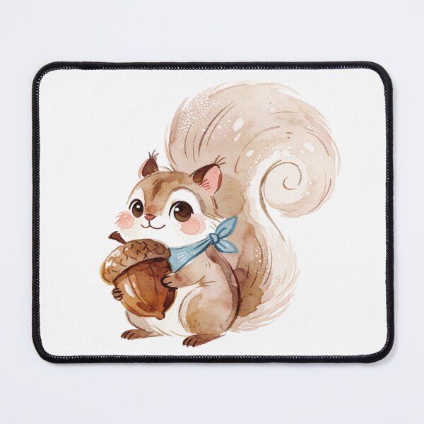 Item preview, Autumn Squirrel with Acorn | Cute Cottagecore Forest Animal designed and sold by AillustriaAK.