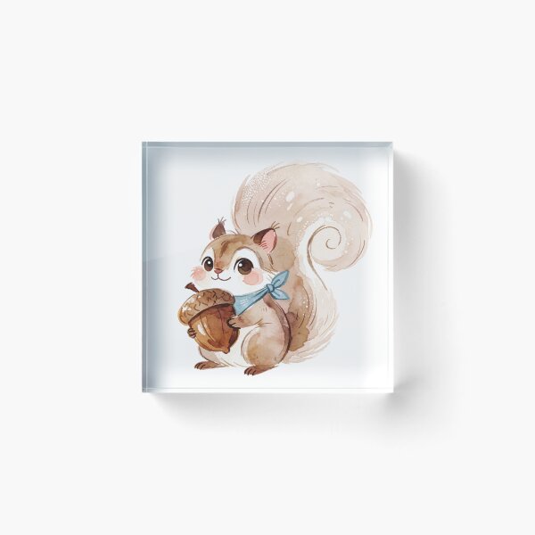 Item preview, Autumn Squirrel with Acorn | Cute Cottagecore Forest Animal designed and sold by AillustriaAK.