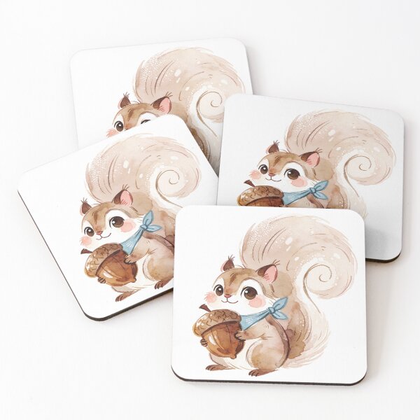 Item preview, Autumn Squirrel with Acorn | Cute Cottagecore Forest Animal designed and sold by AillustriaAK.