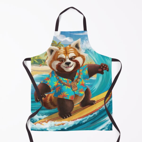 Item preview, Red panda's surfing adventure. designed and sold by MyHappyArtShop.