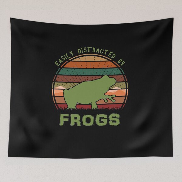 Item preview, Easily Distracted By Frogs Retro Sunset designed and sold by marke770.