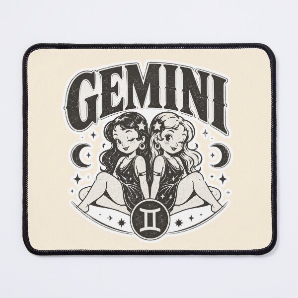 Item preview, Gemini Zodiac Twins Vintage Astrology Design | Retro Gemini Horoscope Gift designed and sold by TheStephanieRome.