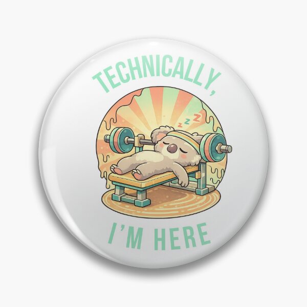 Item preview, Funny Koala Sleeping On Bench Press - Technically I'm Here Gym Shirt designed and sold by CrtclMess.