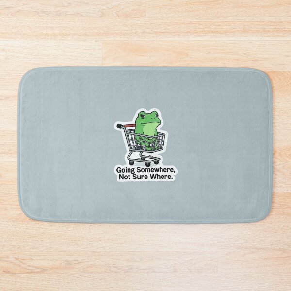 Item preview, Going Somewhere Not Sure Where Frog Shopping Cart Funny Design designed and sold by BooDesignStudio.