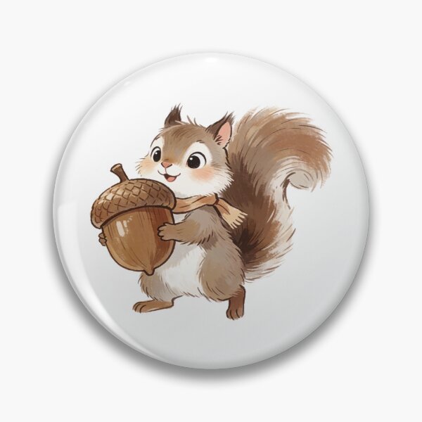 Item preview, Autumn Squirrel with Acorn | Cute Cottagecore Forest Animal designed and sold by AillustriaAK.