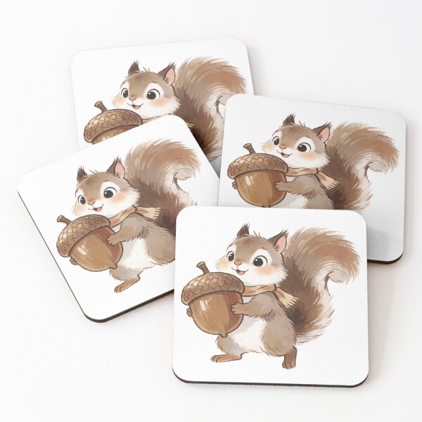 Item preview, Autumn Squirrel with Acorn | Cute Cottagecore Forest Animal designed and sold by AillustriaAK.