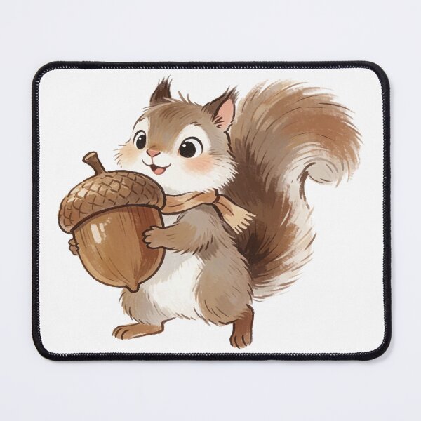 Item preview, Autumn Squirrel with Acorn | Cute Cottagecore Forest Animal designed and sold by AillustriaAK.