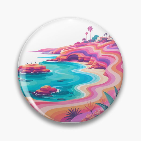 Item preview, La Jolla Cove | Rainbow Landscape Sticker designed and sold by KeystoneCoast.