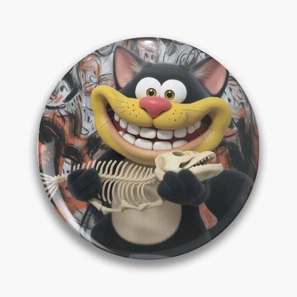 Item preview, Happy cat with fish. designed and sold by MyHappyArtShop.