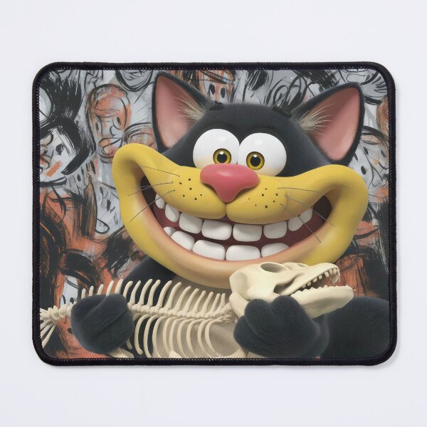 Item preview, Happy cat with fish. designed and sold by MyHappyArtShop.