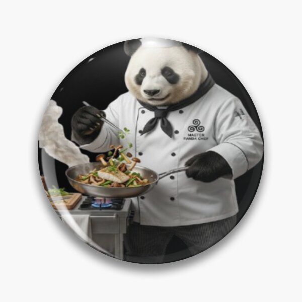 Item preview, Panda Chef Cooking in Professional Uniform designed and sold by DailySparks.