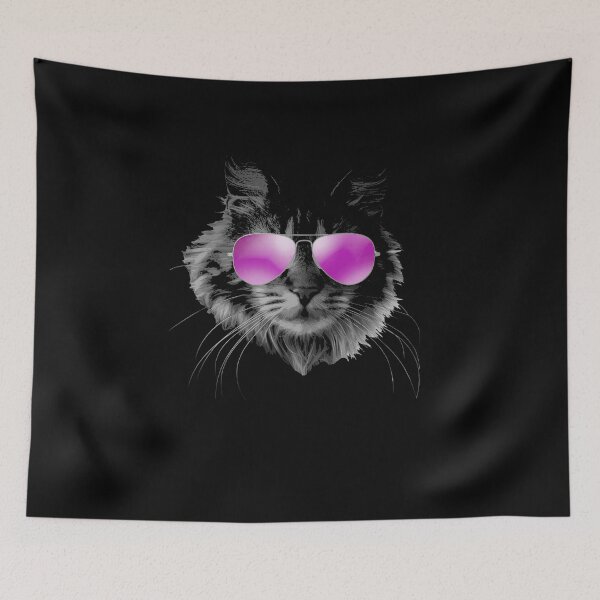 Item preview, Cool Cat Pink Aviator Sunglasses Bright Green designed and sold by marke770.