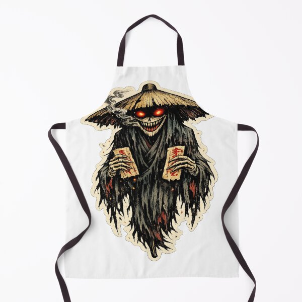 Item preview, Japanese Demon Straw Hat Yokai Horror Sticker Art designed and sold by greatlakesea.