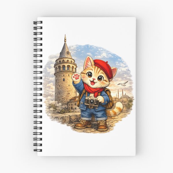 Item preview, DreamPaw Galata Tower Cat | Cute Istanbul Travel Adventure Design designed and sold by DreamPaw Studio.