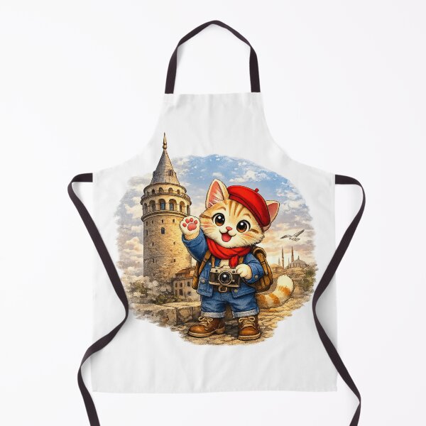 Item preview, DreamPaw Galata Tower Cat | Cute Istanbul Travel Adventure Design designed and sold by DreamPaw Studio.
