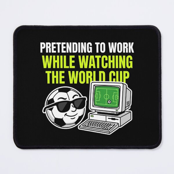 Item preview, Watching Football At Work Sarcastic Laptop Sticker . designed and sold by TrendForge.