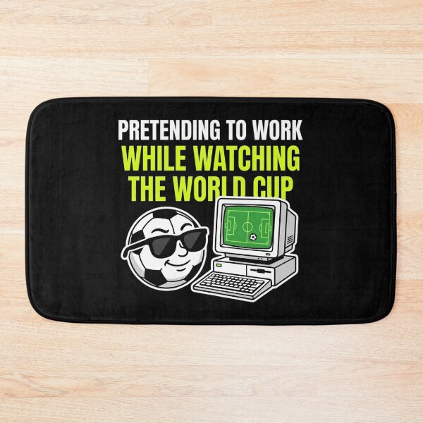 Item preview, Watching Football At Work Sarcastic Laptop Sticker . designed and sold by  TrendForge.