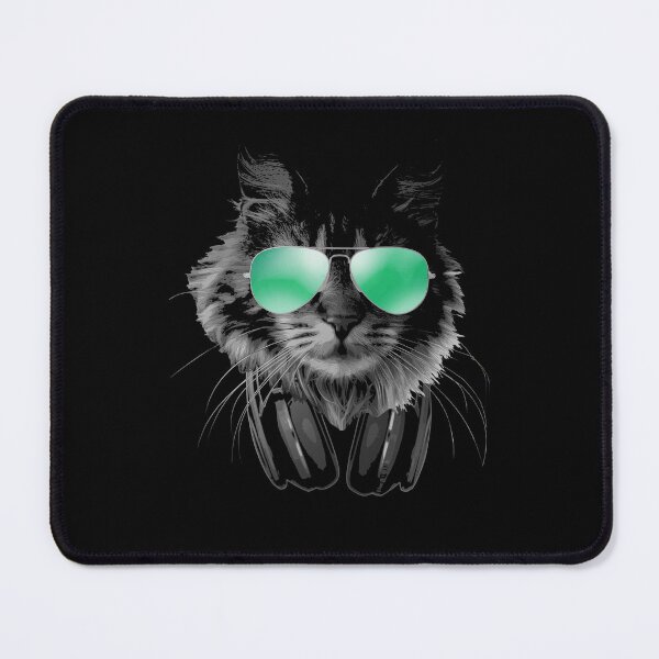 Item preview, Vibrant Cat DJ Headphones Aviator Sunglasses designed and sold by marke770.