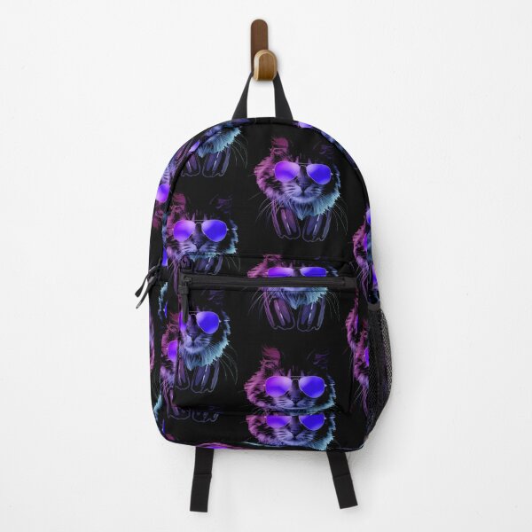 Item preview, Cool Cat Sunglasses Headphones Synthwave Art designed and sold by marke770.