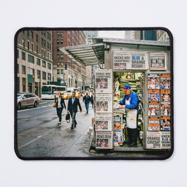 Item preview, NYC Newstand Celebrating NY Knicks NBA Final Championship designed and sold by Home Decor Art.