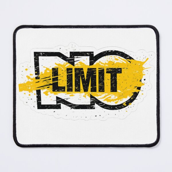 Item preview, No Limit Yellow Brush Stroke Gym Motivation Quote designed and sold by Digistore1221.