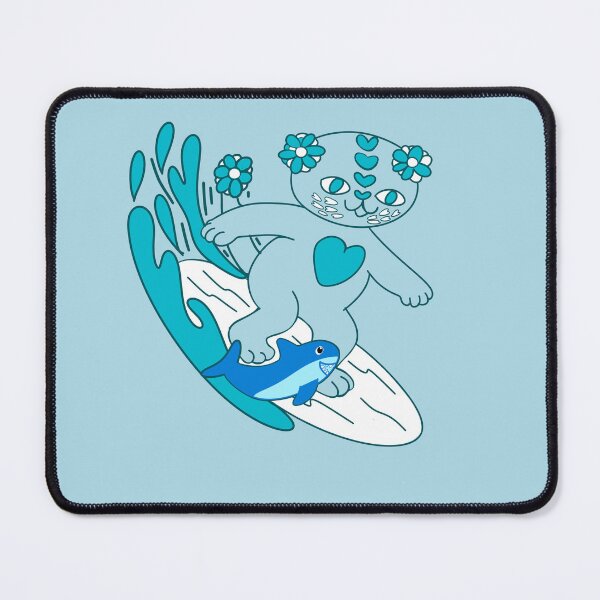 Item preview, Surfing love cat and Shark toy designed and sold by BritishDelights.