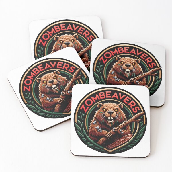 Item preview, Sticker - Decal - T-shirt: Zombeavers Horror Logo – Undead Beaver Emblem designed and sold by ForeverPrintsOK.