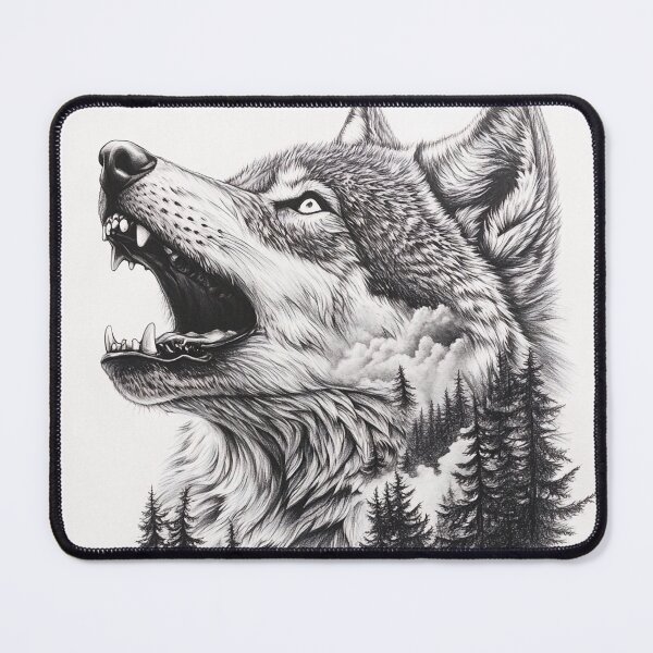 Item preview, Realistic Wolf pencil drawing designed and sold by Pencil-Art.
