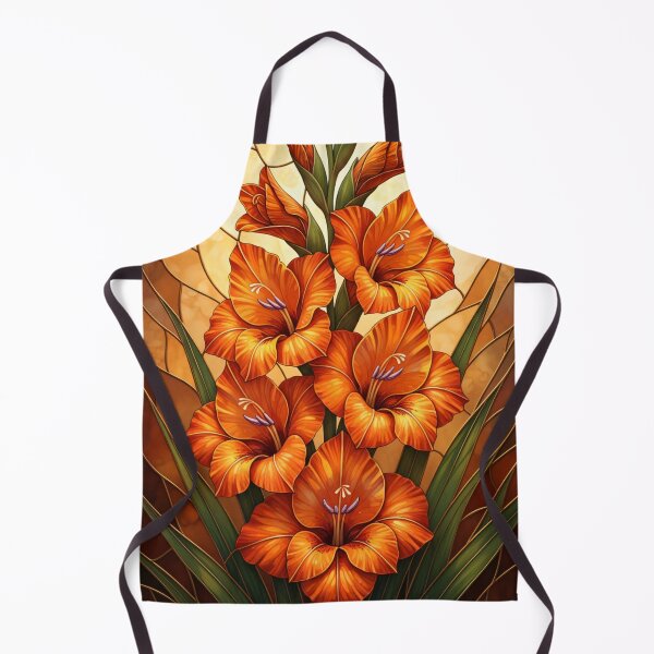Item preview, Tangerine Splendor - Vintage Botanical Orange Gladiolus designed and sold by Exquisite Design Studio „Paculówka”.