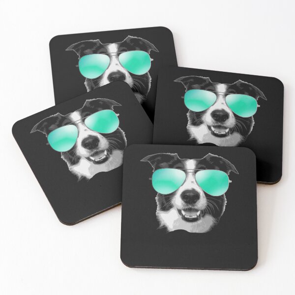 Item preview, Cool Border Collie Dog Wearing Aviator Sunglasses designed and sold by marke770.