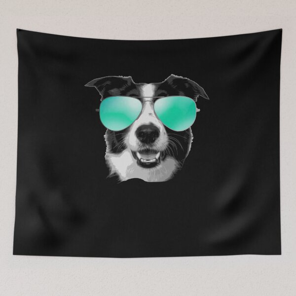 Item preview, Cool Border Collie Dog Wearing Aviator Sunglasses designed and sold by marke770.