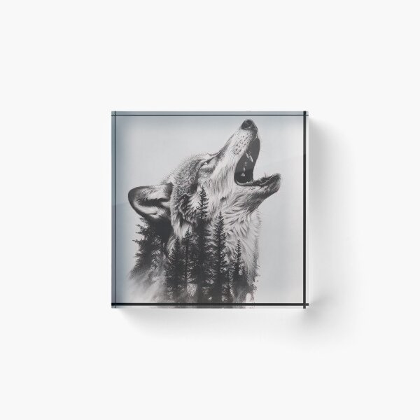 Item preview, Realistic Wolf pencil drawing  designed and sold by Pencil-Art.