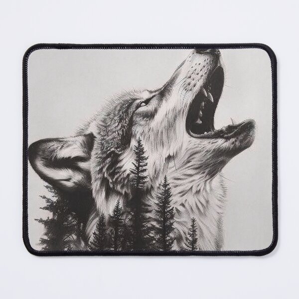 Item preview, Realistic Wolf pencil drawing designed and sold by Pencil-Art.