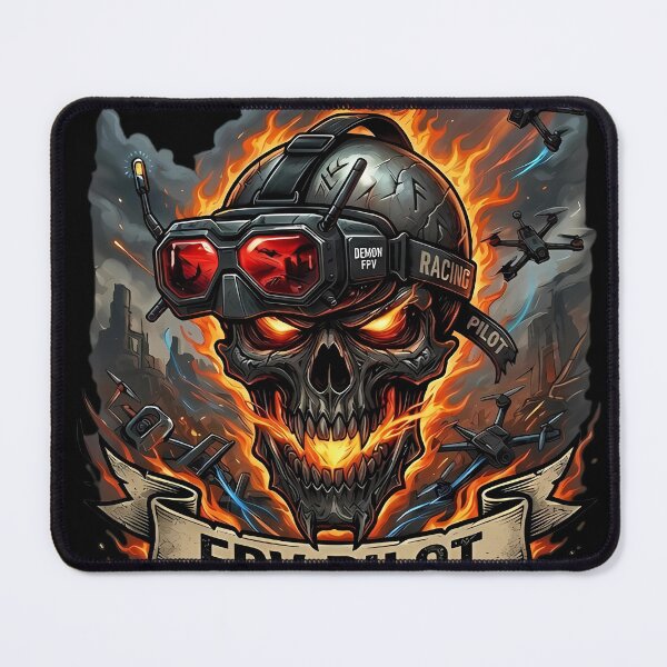 Item preview, FPV Drone Pilot Demonic Skull designed and sold by KwiatoS.
