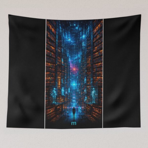 Item preview, Cyberpunk Cyber City Neon Corridor Abstract Art designed and sold by bbbpetr100.