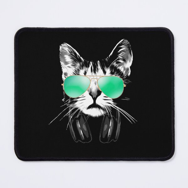 Item preview, Cool Cat Aviator Sunglasses Headphones Music Lover designed and sold by marke770.