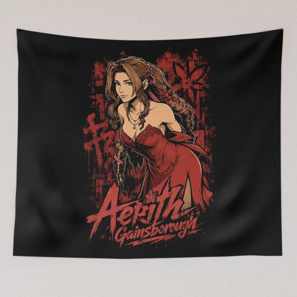 Artikelvorschau, Rotes Kleid – Aerith Gainsborough entworfen und verkauft von superhetero.