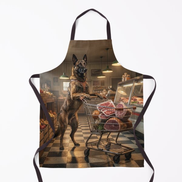 Item preview, Belgian Malinois Shepherd Visits the Butcher designed and sold by Tridentulus.