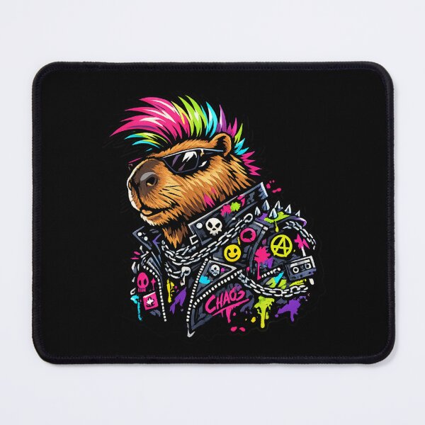 Item preview, Neon Punk Capybara Rebel Street Style designed and sold by NovaMoodCo.