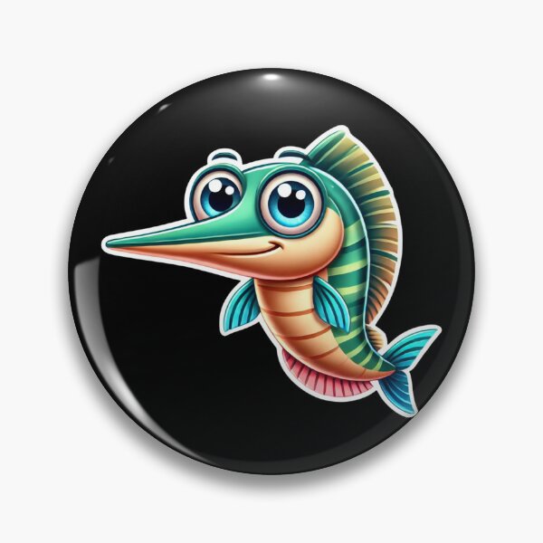 Item preview, Adorable Longnose Gar Fish designed and sold by Sillytoe.