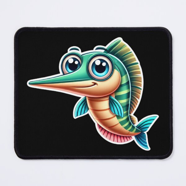Item preview, Adorable Longnose Gar Fish designed and sold by Sillytoe.
