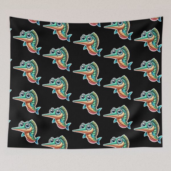 Item preview, Adorable Longnose Gar Fish designed and sold by Sillytoe.