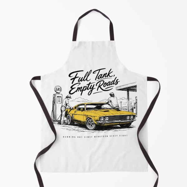 Item preview, Full Tank Empty Roads, 1968 Muscle Car Vintage T-Shirt, Retro American Muscle Car Gift for Car Enthusiasts designed and sold by NullSpacePrints.