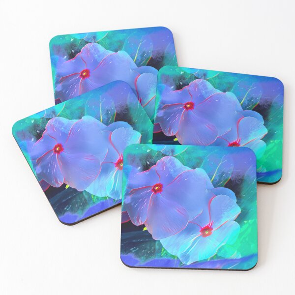 Item preview, Electric Neon Blue Periwinkle Flower Digital Painting designed and sold by BalkanBloom.