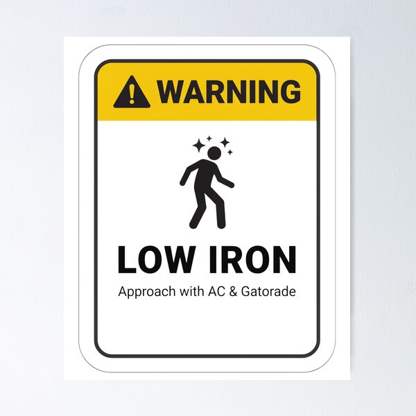 Item preview, Warning Low Iron , Funny Summer Heatwave Tee, Dizzy Queen , Health Irony , Gen Z Funny Gift, Stand Up Too Fast Tee designed and sold by EXATEES  ⭐⭐⭐⭐⭐.